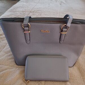Blue Fashion Bag and Wallet set